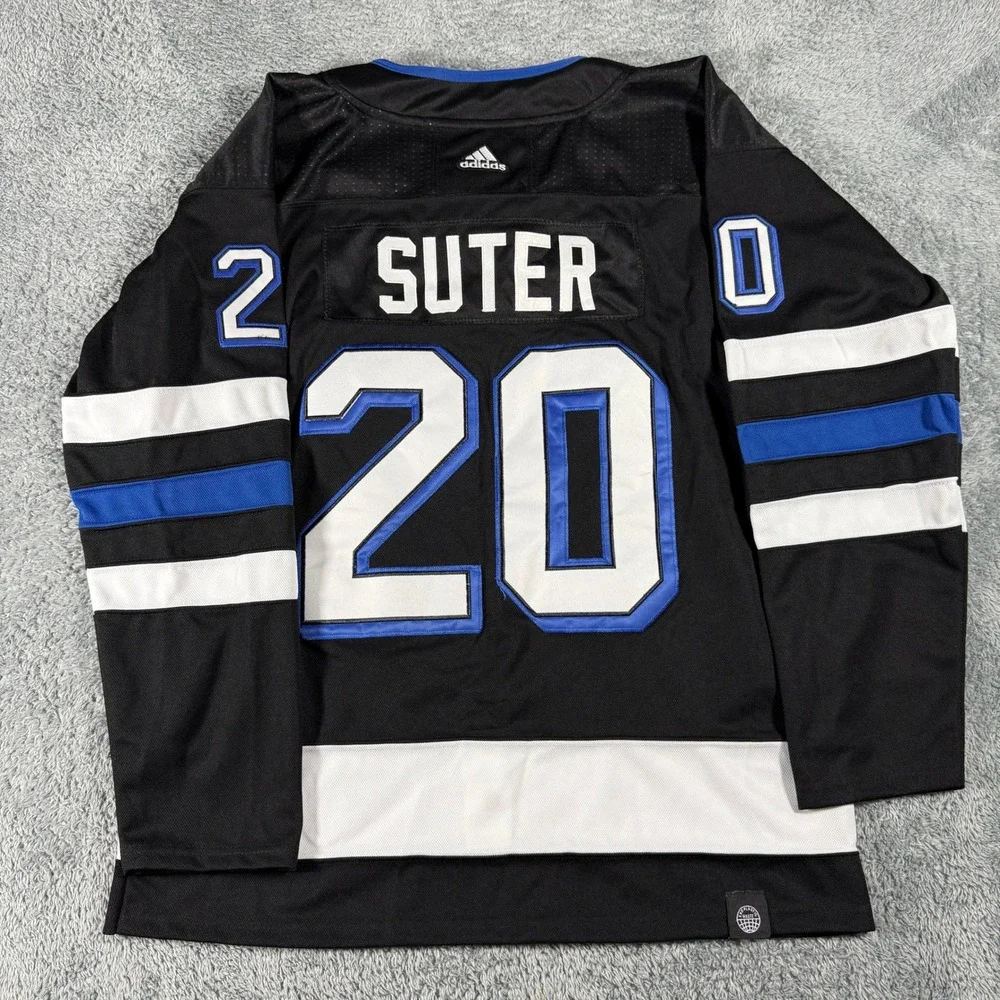 Y2K Adidas Hockey Jersey Mens 52 Black Tampa Bay Lightning Suter 20 NHL Jersey
